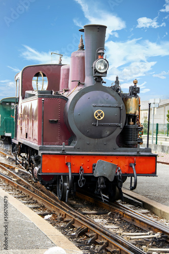 Locomotive ancienne à vapeur, Somme, Picardie, Hauts-de-France 