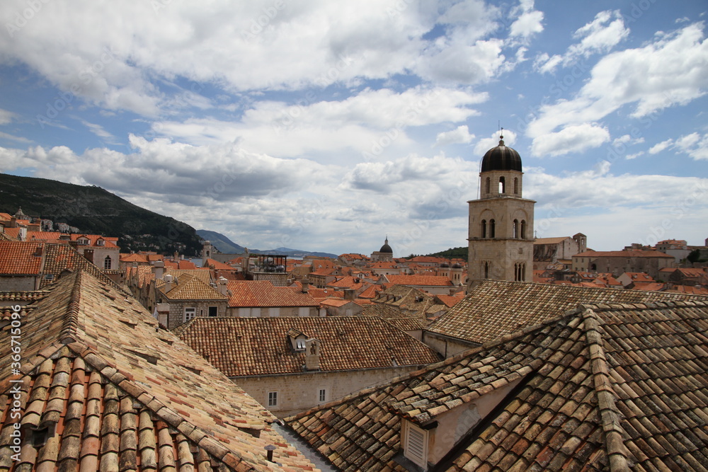 view of the old town of Dubrovnik view of the old town of Dubrovnik