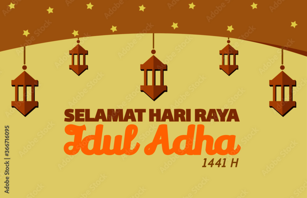 Selamat hari raya Idul Adha, the indonesian translation of ied al adha mubarak