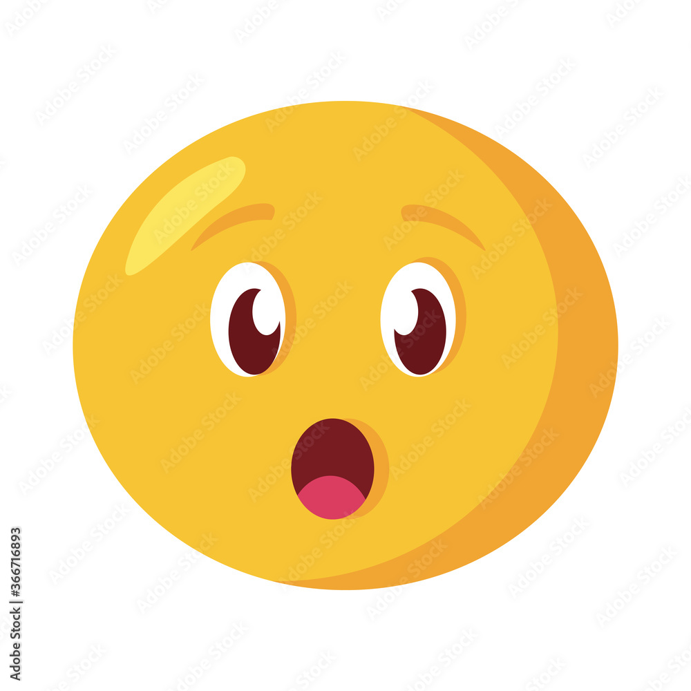 terrified emoji face classic flat style icon terrified emoji face classic flat style icon