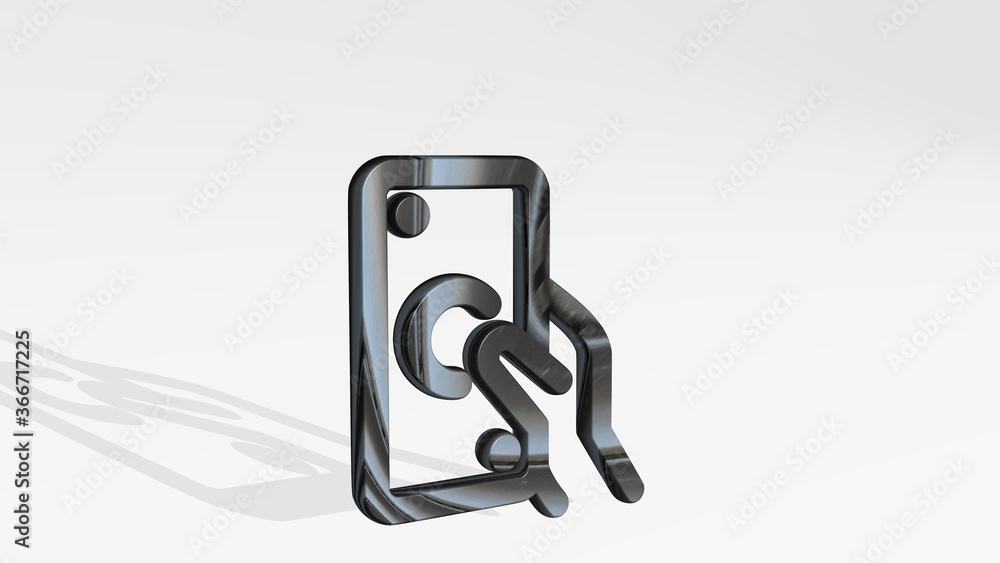 CASH PAYMENT BILL casting shadow from a perspective. A thick sculpture made of metallic materials of 3D rendering. business and money CASH PAYMENT BILL casting shadow from a perspective. A thick sculpture made of metallic materials of 3D rendering. business and money