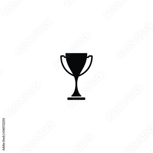 Champion's trophy cup icon isolated on white background