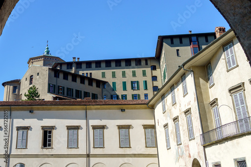 Cittadella square in Bergamo, Italy