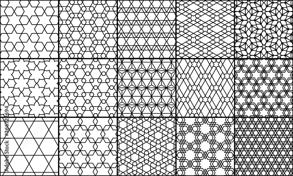 arabic seamless pattern. vector arabesque background.