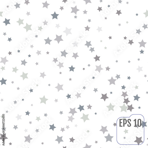 Seamless pattern with silver stars © writerfantast