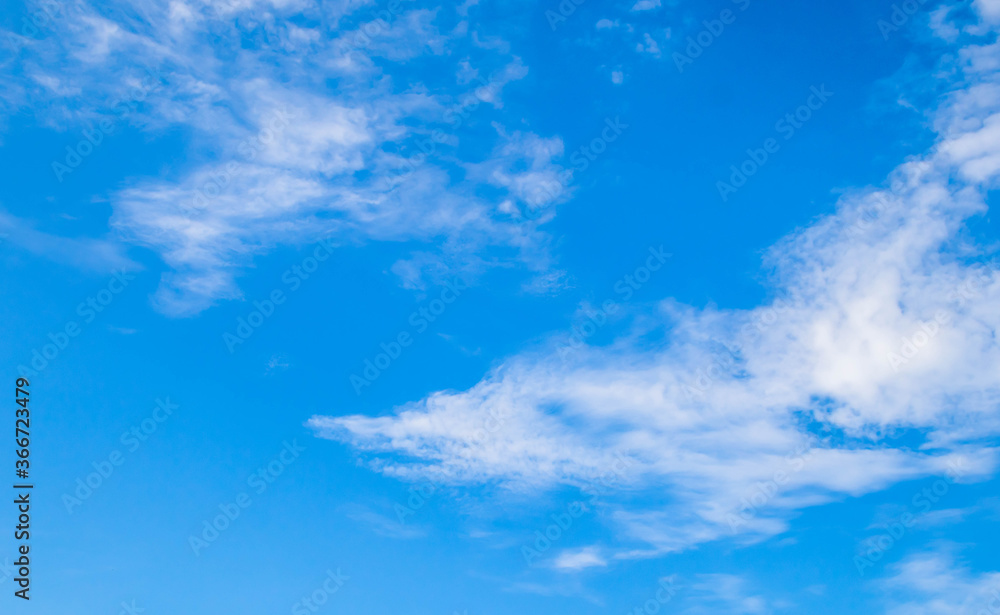 Sky blue background. Cloud clear