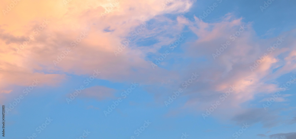 Air clouds in the blue sky.Blue backdrop in the air. Abstract style for text, design, fashion, agencies, websites, bloggers, publications, online marketers, brand, pattern, model, animation