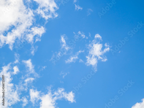 blue sky with cloud closeup. blue sky background with a tiny clouds.