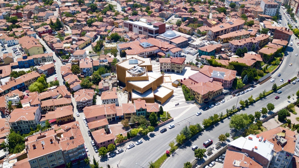 Aerial view of cityscape in Eskisehir/Turkey