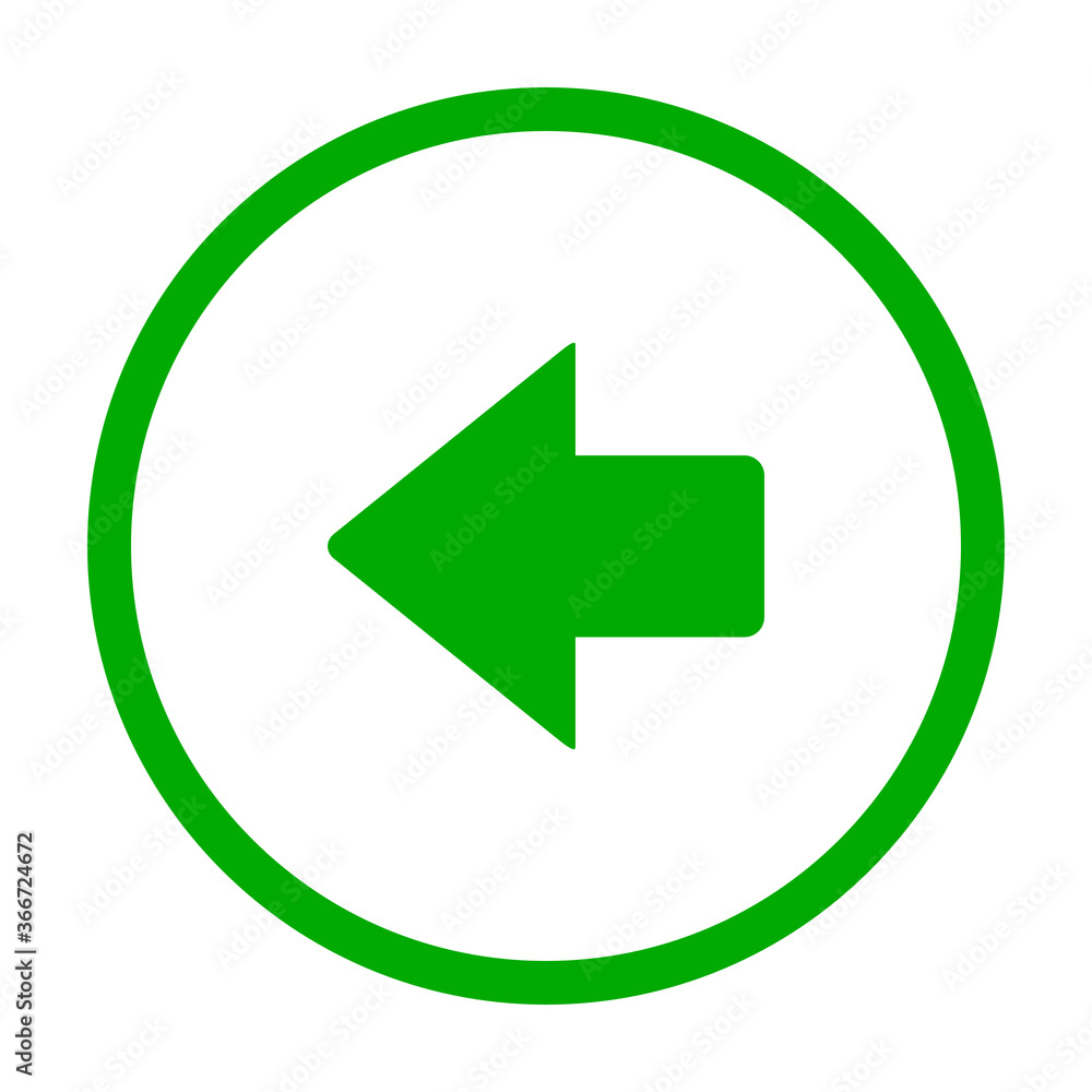 Pfeil nach links und Kreis Pfeil nach links und Kreis