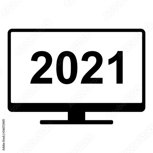 Jahr 2021 und Monitor