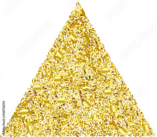 Gold vector shape textured