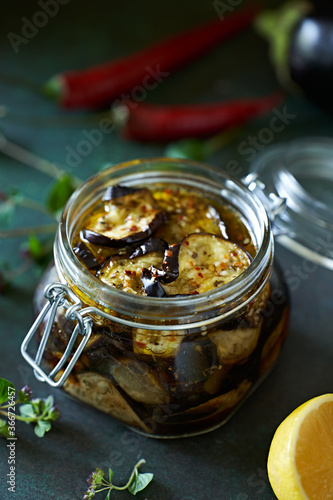 Eggplant in oil with spices