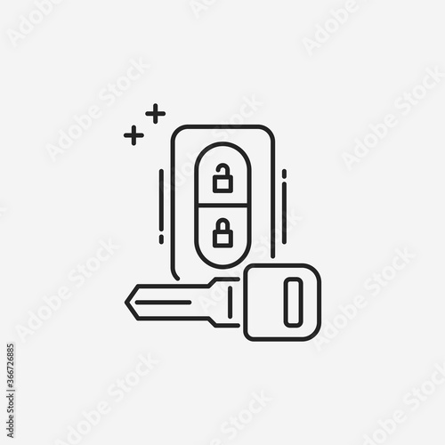 Car key icon. Vector Illustration
