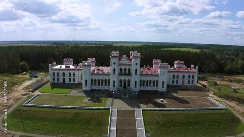 Kosava castle - the ruins of the palace, located in Kossovo (Ivacevichi district, Brest region, Belarus). Currently, the castle is in the process of restoration. photo