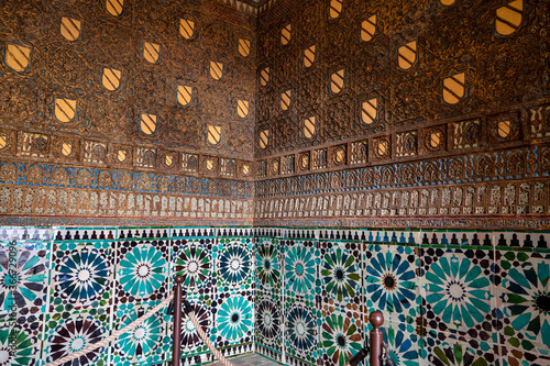 Inside the mudejar Capilla San Bartolome chapel in Cordoba, Andalusia, Spain photo