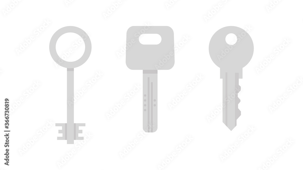 A set of keys for doors. Flat style. Vector illustration
A set of keys for doors. Flat style. Vector illustration