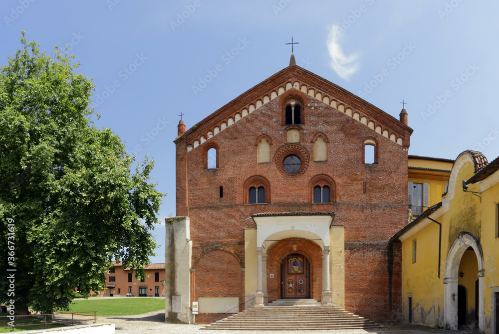 Fototapeta premium Abbazia di Morimondo, Italia, Morimondo abbey, italy
