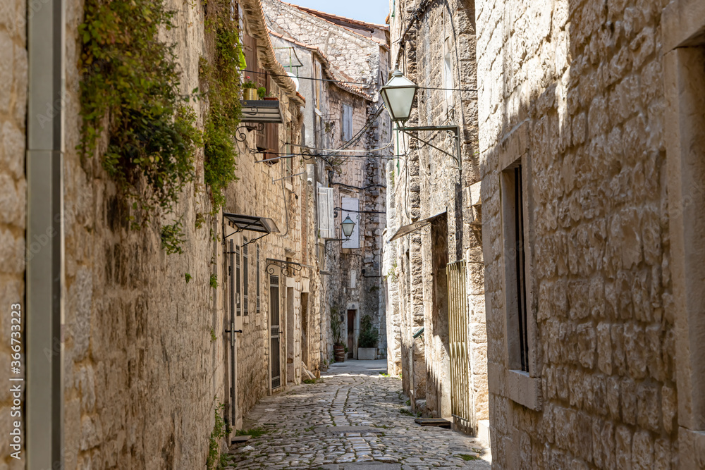 Narrow streets of Trogir Croatia