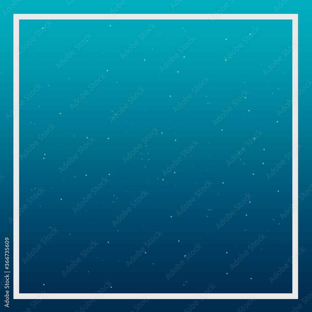 Modern Empty White Frame Box On Blue Gradient Background-For Social Media Post, Card, Poster, Banner, Invitation.