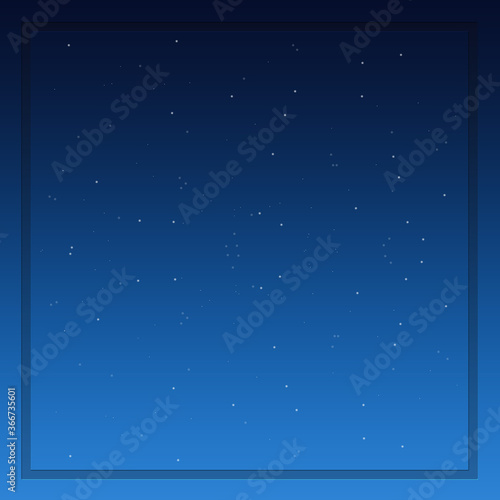 Modern Empty Black Frame Box On Night Blue Gradient Background-For Social Media Post, Card, Poster, Banner, Invitation.