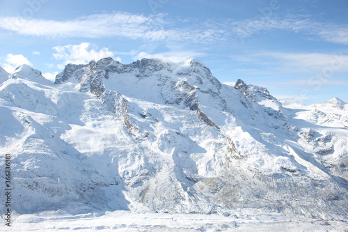 Wallpaper Mural Beautiful views of Monte Rosa covers of white snows, Gornergrat, Zermatt, Switzerland, Europe Torontodigital.ca