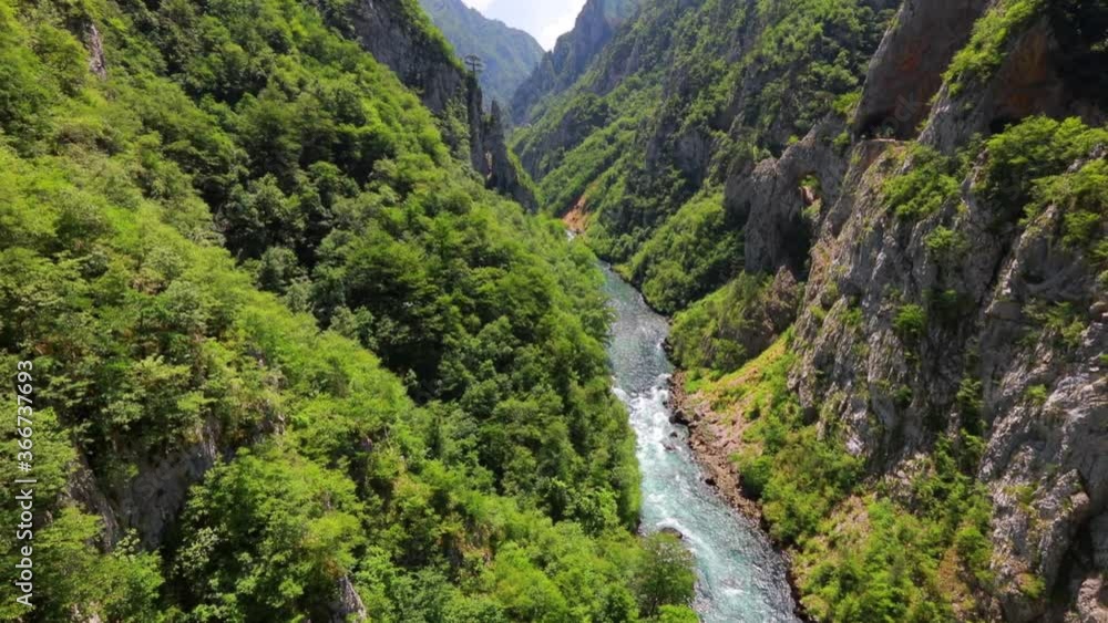 Breen morning view of Piva river. Sunny summer scene of Montenegro, Europe. Beautiful world of Mediterranean countries. Traveling concept background. Full HD video (High Definition). Breen morning view of Piva river. Sunny summer scene of Montenegro, Europe. Beautiful world of Mediterranean countries. Traveling concept background. Full HD video (High Definition).