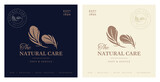 Natural Care Soft and Gentle feather luxury feminine vector logo