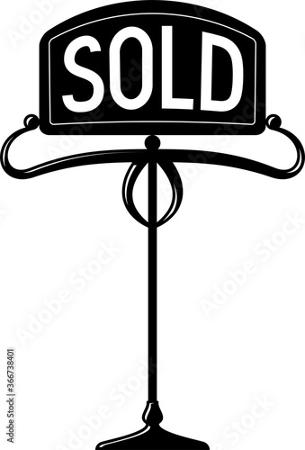 Sold Signage Icon, Sold Out Signage Icon