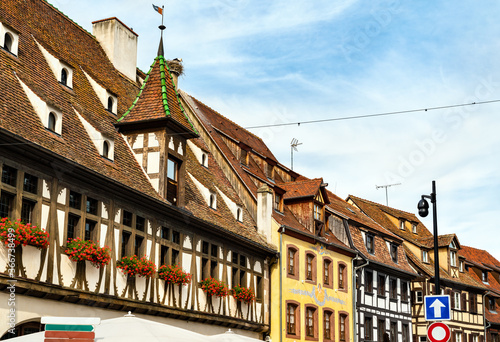 Traditional half-timbered houses in Obernai - Bas-Rhin, France