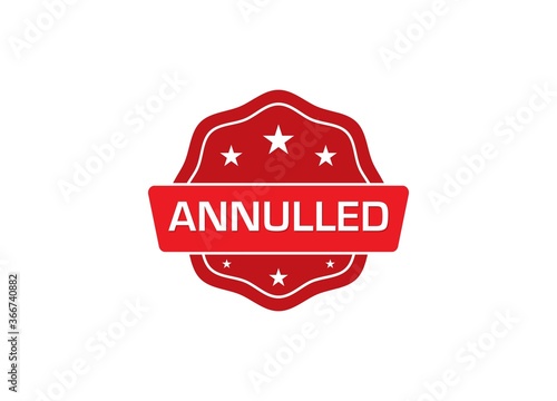 Annulled label sticker, Annulled Badge Sign