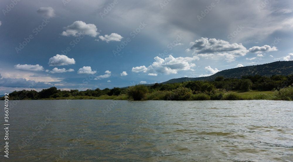 Landscape in the Akagera National Park, Rwanda, Africa Landscape in the Akagera National Park, Rwanda, Africa