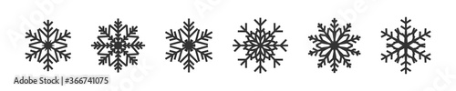 Snowflakes icon. Winter snowflakes. Collection of snowflakes. Vector illustration