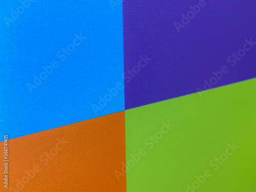 Abstract background image orange green purple and blue on the surface of billboards