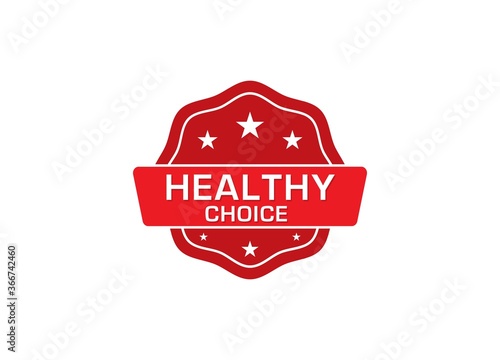 Healty Choce label sticker, Healty Choce Badge Sign photo