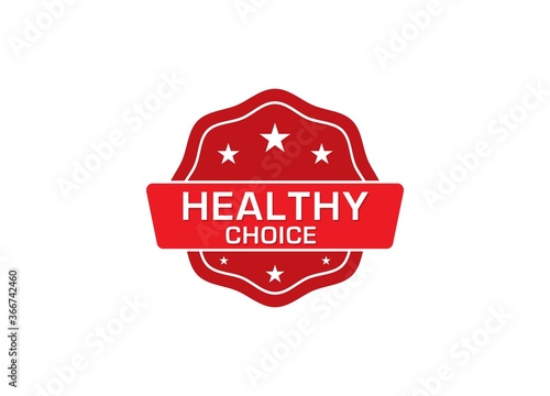 Healty Choce label sticker, Healty Choce Badge Sign