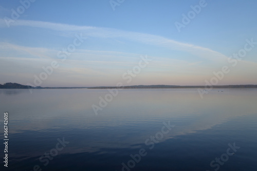 Lake at early morning  Karelian isthmus  Russia.