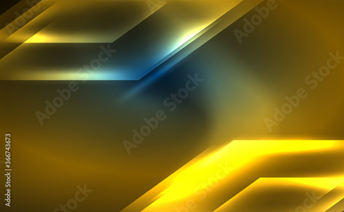Dynamic neon shiny abstract background. Trendy abstract layout template for business or technology presentation, internet poster or web brochure cover, wallpaper