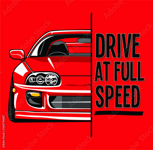 Auto deportivo rojo