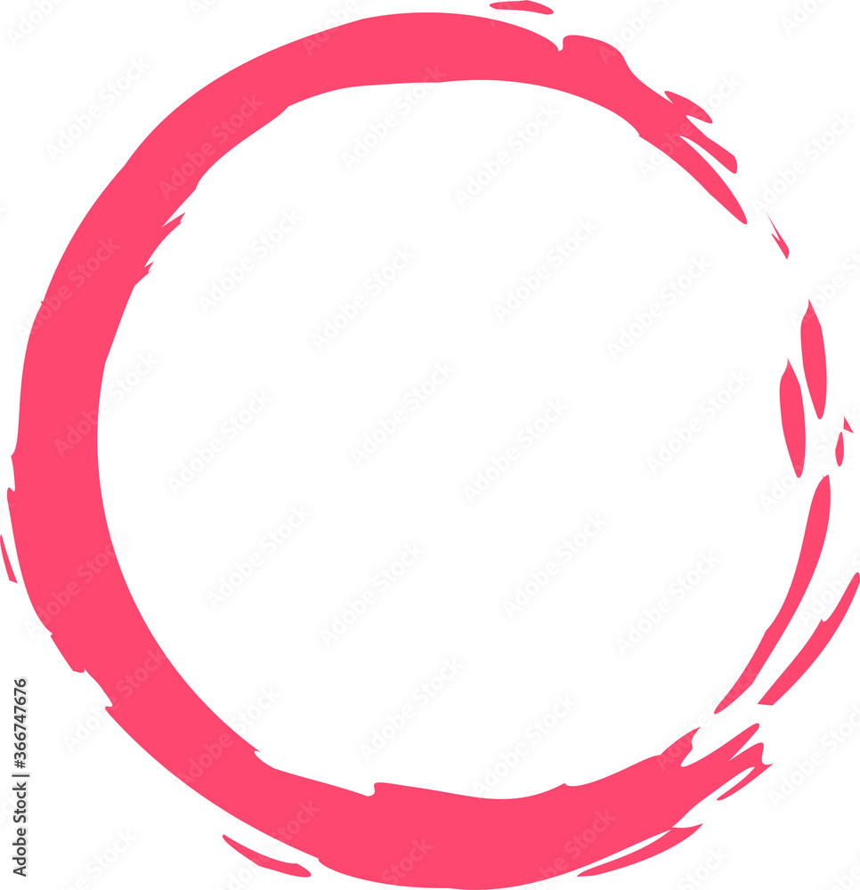 A circle of pink paint with free space for text isolated on a white background A circle of pink paint with free space for text isolated on a white background
