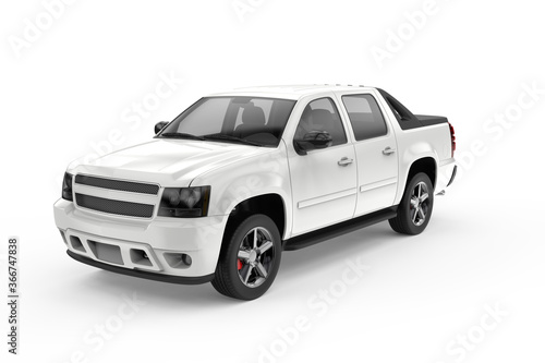Generic unbranded truck car isolated