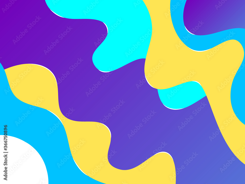 Background template with abstract shapes and color.Bright backdrop with wavy shapes and geometric memphis style Vector background Background template with abstract shapes and color.Bright backdrop with wavy shapes and geometric memphis style Vector background