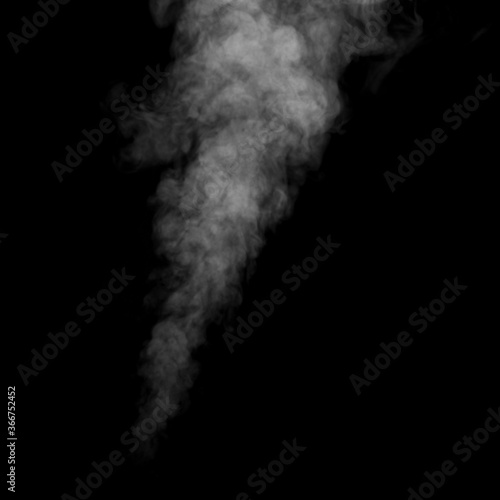 Figured smoke on a dark background. Abstract background, design element, for overlay on pictures © Alena