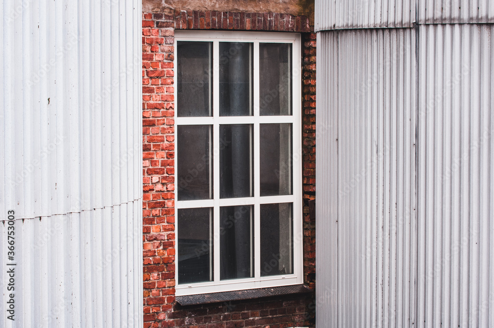 Fototapeta premium Window at old industry building 
