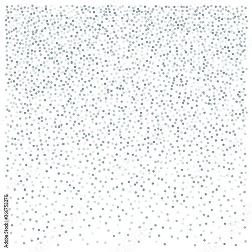 Silver glitter background, metal christmas confetti falling. light magic shining Flying glitter dots, sparkle  particles vector border backdrop. shimmer shiny halftone