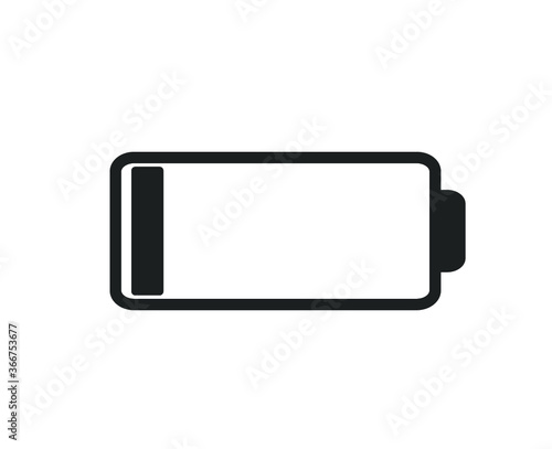 Battery icon. Low battery icon. 