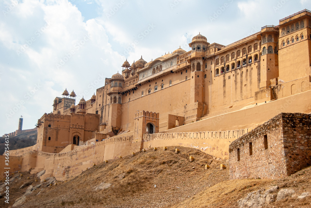 India historic Amber fortress in Jaipur