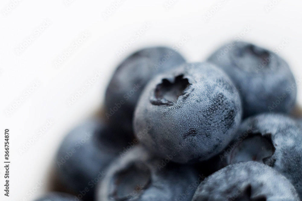 Fresh blueberry close-up isolated on a white background. Shallow depth of field. Healthy and dietary food concept. Fresh berries. Fresh blueberry close-up isolated on a white background. Shallow depth of field. Healthy and dietary food concept. Fresh berries.