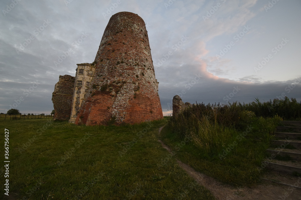 Sunset/night time at St Benet's Abbey, medieval ruins at Ludham on the Norfolk Broads Sunset/night time at St Benet's Abbey, medieval ruins at Ludham on the Norfolk Broads