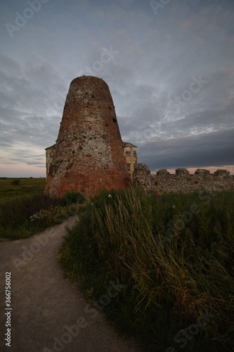 Sunset/night time at St Benet's Abbey, medieval ruins at Ludham on the Norfolk Broads photo